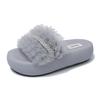 Fairy Rhinestone Lace Slippers Female Go Out 2025 New Summer Fashion Muffin Thick-bottomed Casual Cool Slippers