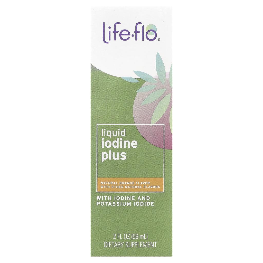 Life-Flo, Liquid Iodine Plus, Natural Orange Flavor, 59Ml (2 Fl Oz)