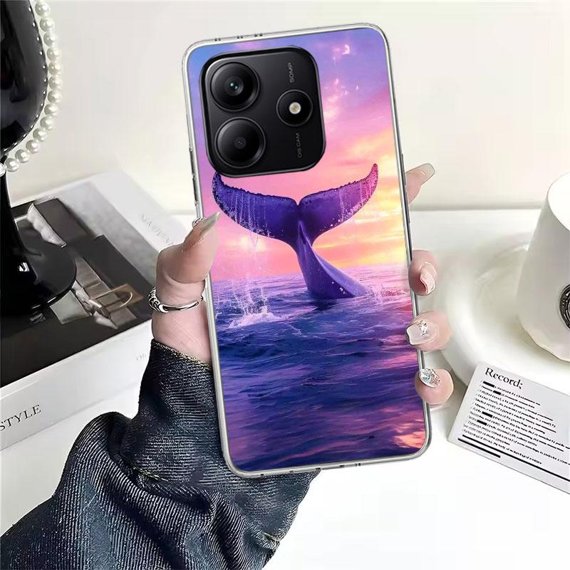 Горбатый кит Морской гигант Мягкий чехол для телефона Для Xiaomi Redmi Note 15 14 14S 13 12 Pro Plus 12S 11 11S 11E 10 10S 11T 5G Fundas Coqu