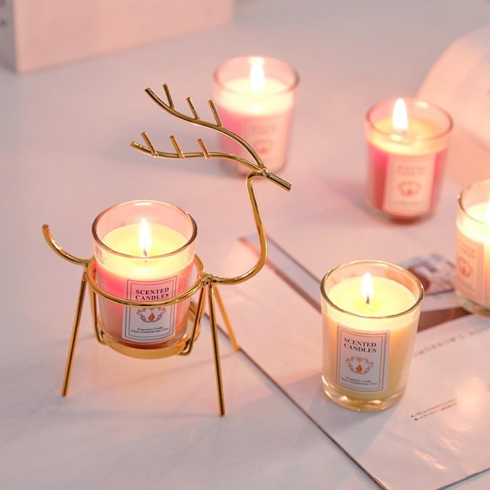 Table Decor Reindeer Candlestick Christmas Gift Deer Candle Holder Christmas Candlestick Home