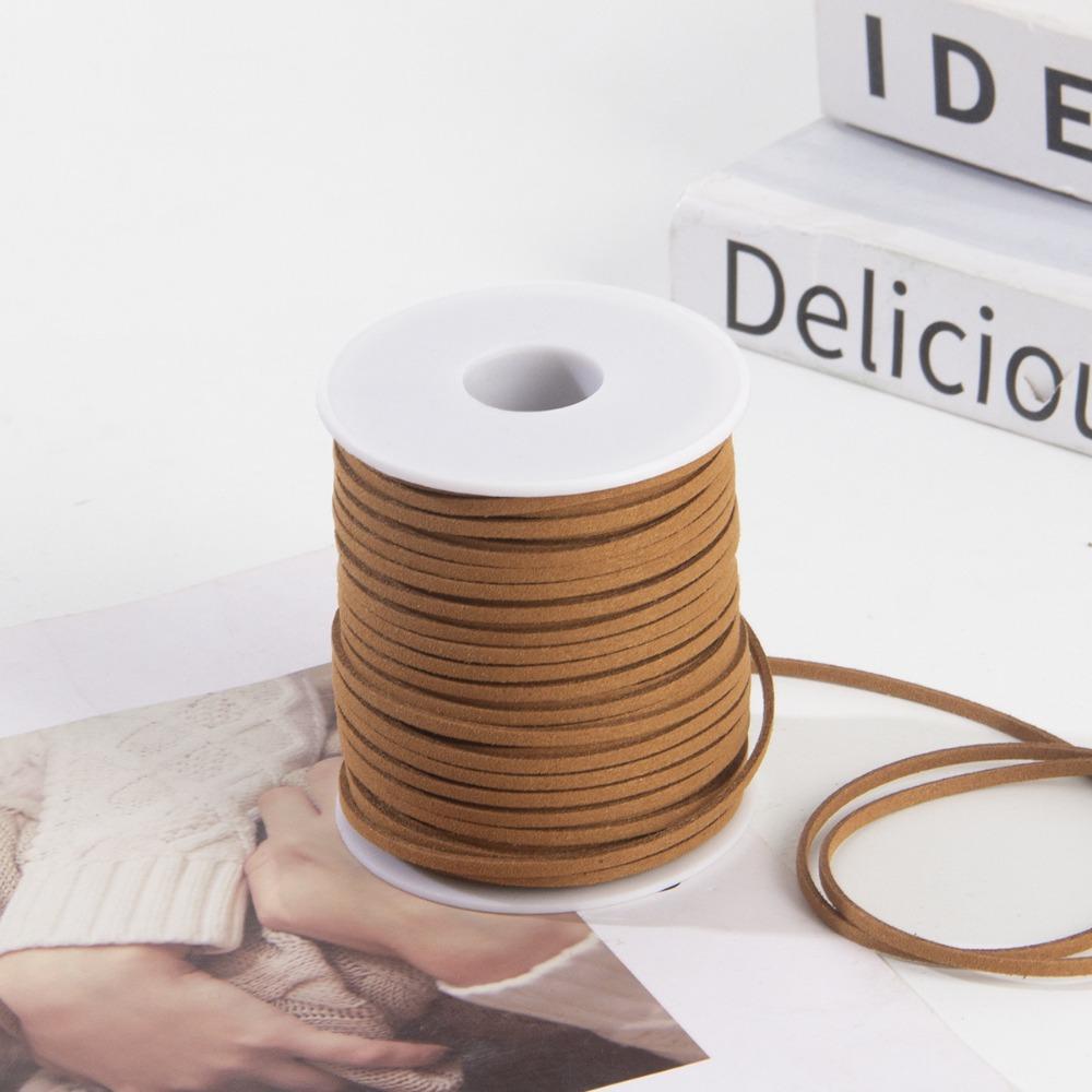 3 мм искусственная замша плетеный шнур плоский замшевый шнур новый DIY веревка ручной работы