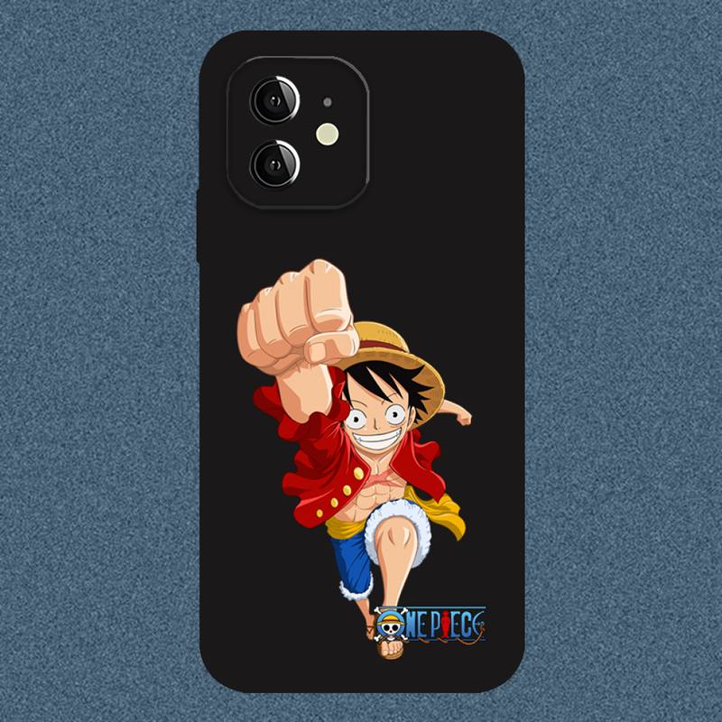 Чехол для телефона One Piece Monkey·D·Luffy для iPhone 13 12 11 Pro Max Mini Xs X Xr 7 8 6 6s Plus Se 2020 Черная Мягкая Силиконовая Крышка