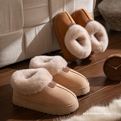 Хлопковая обувь, Женская осенне-зимняя хлопковая обувь, Высокие теплые хлопковые ботинки, Плюшевая хлопковая обувь, Хлопковая обувь для пар, Уличная хлопковая обувь