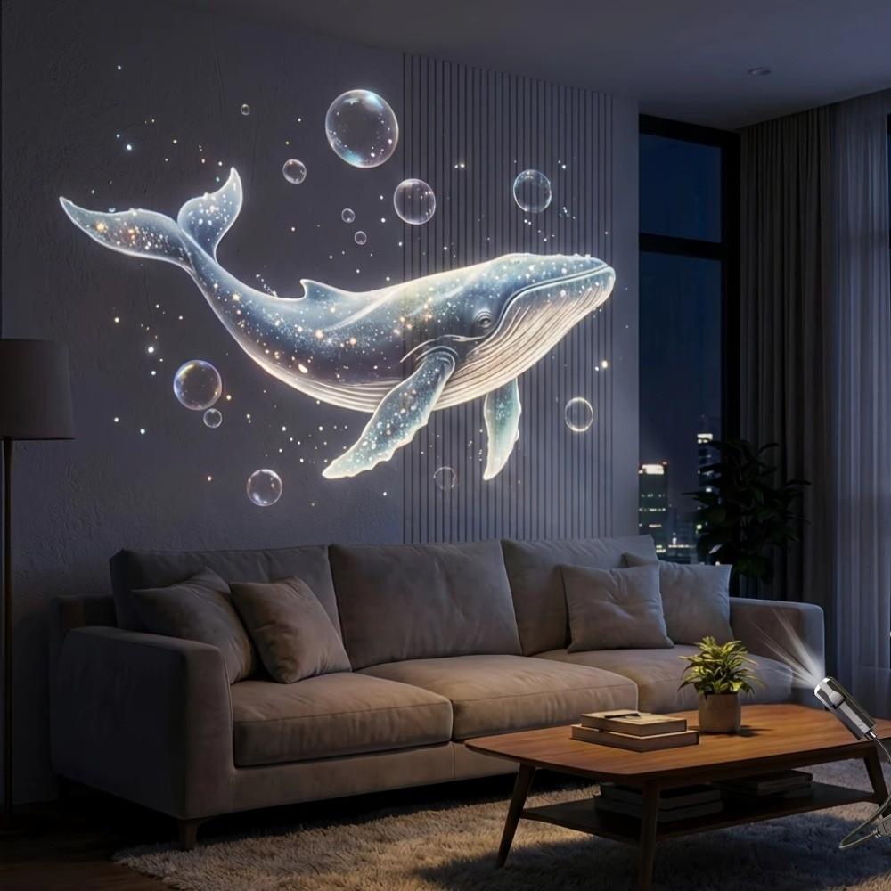 360° Rotatable Ocean Life Projection Lamp USB Powered LED Night Light  Bedroom Night Lighting