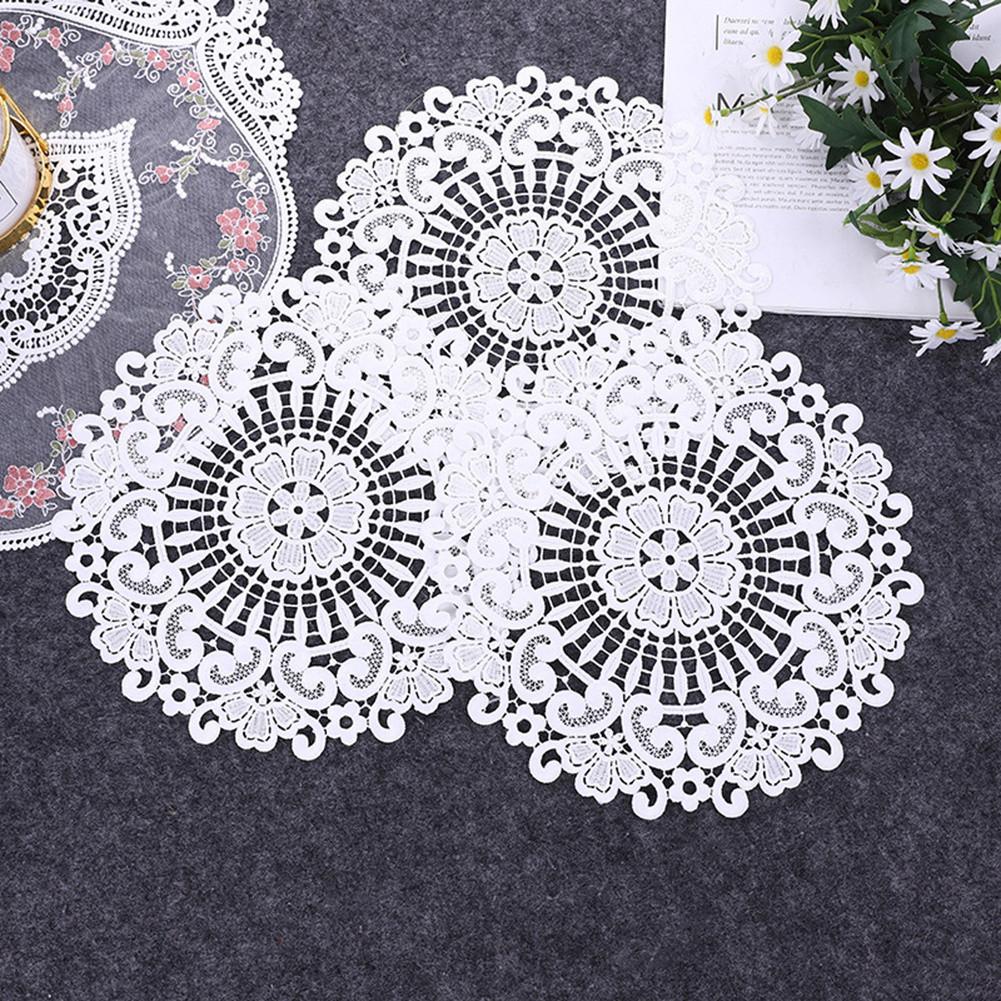 Round Lace Doilies Crochet Round Lace Placemat Napkin Placemat Cup Dish Coaster Cloth Tablemat Gifts