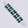 Fantastic Top Grade Qualite 100% Natural Green Chalcedony Pear Shape Ethnic Style Handmade Jewelry 925 Steling Silver Bracelet 5-8" WSJ-4705