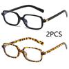 2Pcs Classic Brand Designer Luxury Square Sunglasses Women For Men Vintage Punk Sun Glasses Popular Hip Hop Shades Uv