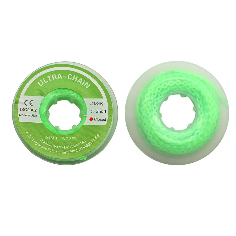 Стоматологическая ортодонтическая эластичная силовая цепь, резиновая сверхвысокопрочная силовая цепь, катушка с замкнутым расстоянием 4,75 м