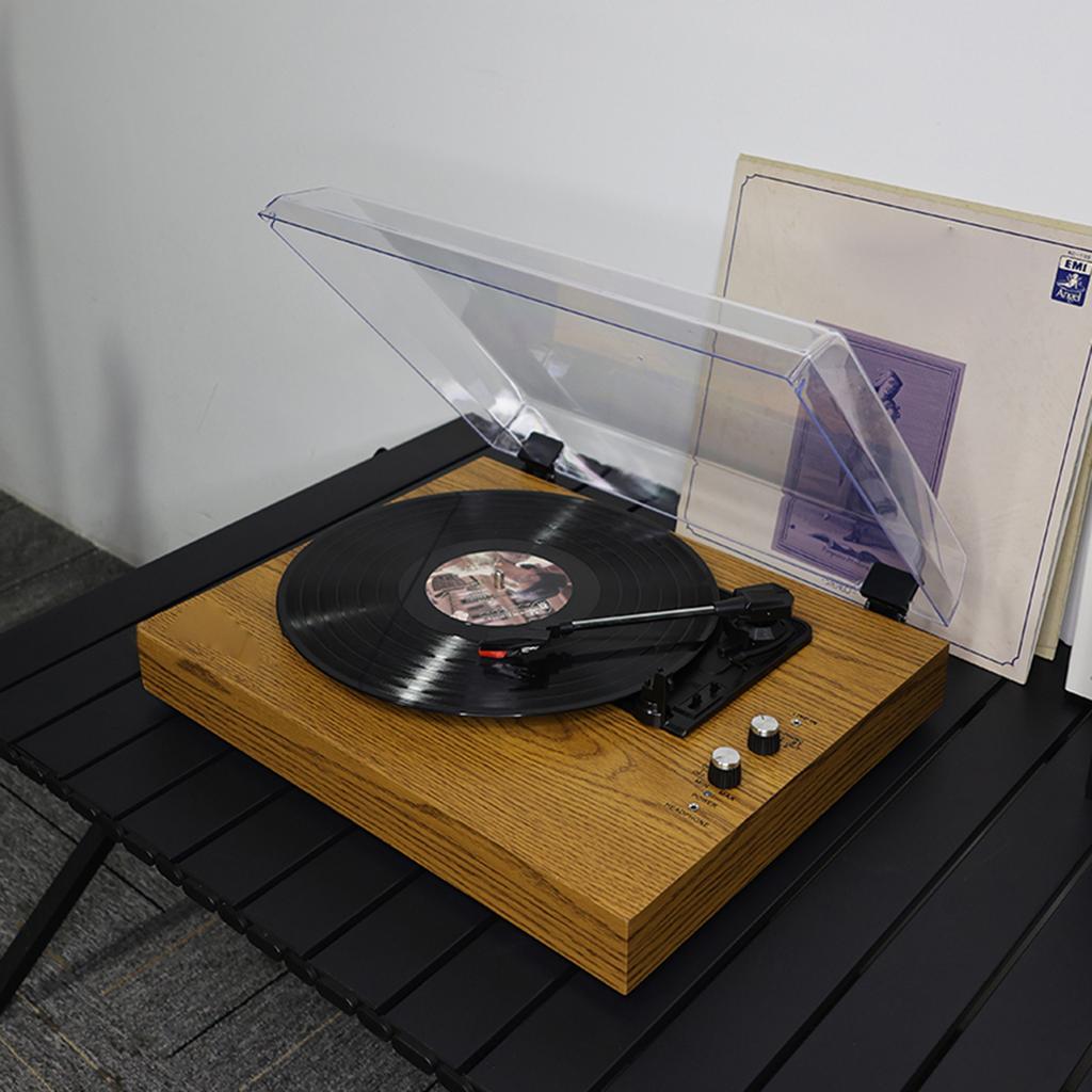 Ретро Виниловый Проигрыватель LP Портативный Проигрыватель Винтажный Граммофон 3 Скорости BT5.0 Беспроводные Динамики Линейный