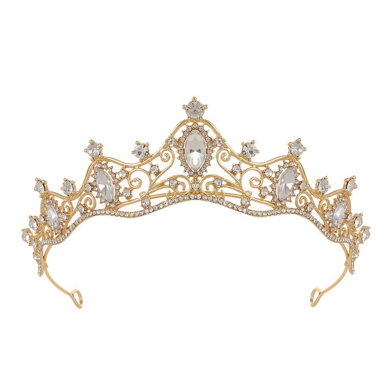 Свадебная корона, изысканный горный хрусталь, роскошная ретро-корона, повязка на голову, свадебное платье, аксессуары, свадебный головной убор