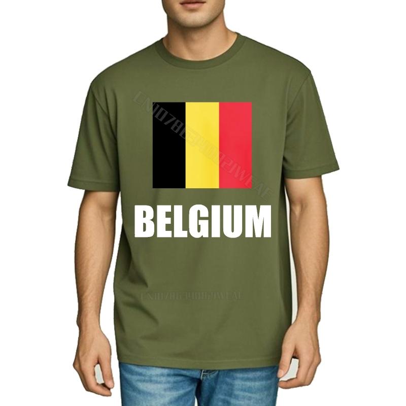 Funny tshirt Short sleeve Vintage Tshirt Belgium Flag Printed On Shirt Fashion Plus Size Tshirt Stylish Fashion Tshirt Brand