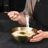 Креативная миска для супа из нержавеющей стали в корейском стиле, золотистая, серебряная чаша для фруктового салата, однослойная домашняя посуда, кухонная утварь