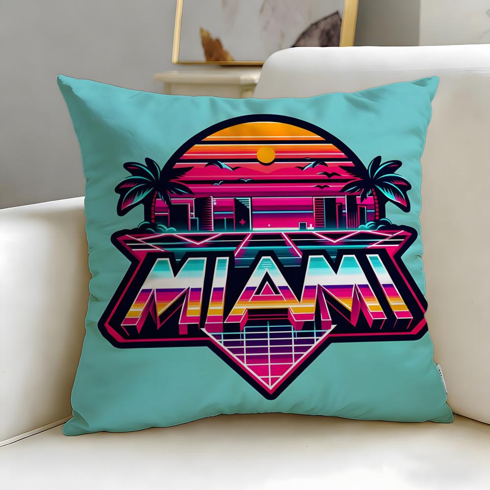 Классический Фильм Miami Vice Наволочка Мягкая и Легко стирающаяся – Универсальная Для Дивана, Кровати, Путешествий И Офиса
