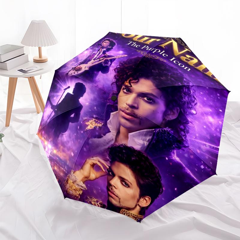 Personalized Name Singer Print Umbrella, UV Shielding. It Has Eight Sturdy Ribs for Outdoor Use And Perfect As a Holiday Gift