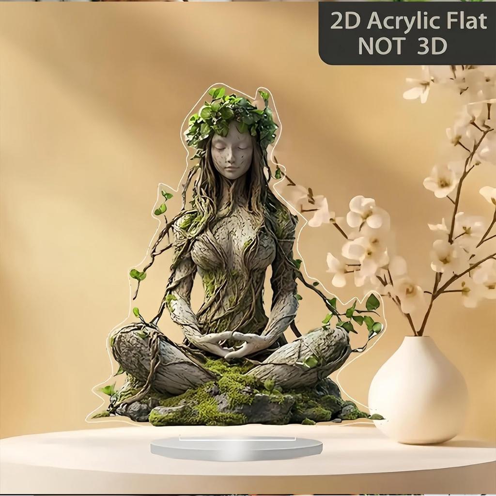 Bohemian Desk Decoration Acrylic Plaque Natural Spirit Art Decoration Plant Insertion Stand Gift For Plant Enthusiasts