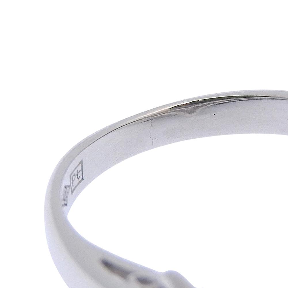 Ring Pt900Platinum/diamond #5.8(US Size) 5.5g Women Used