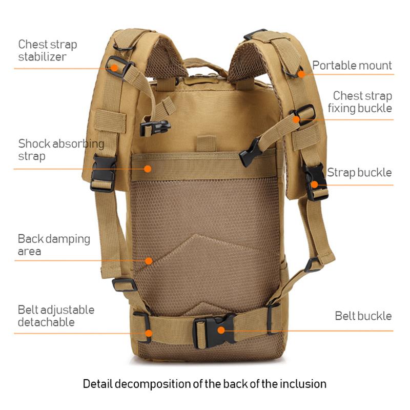 Многофункциональный камуфляжный рюкзак большой вместимости, спортивный вентилятор на открытом воздухе, многоцветная походная сумка, 3P, тактический рюкзак