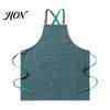 Multi Pocket Tool Apron Canvas Work with Multi-Pocket, Waterproof Oil-Proof Cross-Back Apron, Professional Nail Tech Adjustable Straps Protective for