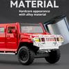 Масштаб 1:32 H2 Модель автомобиля Игрушка Двери открываются Оттянуть Высокая симуляция Звук Свет Миниатюрные модели Игрушки Хобби Подарки для детей
