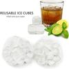 Многоразовые кубики льда, 20 шт. пластиковые кубики льда, быстрозамораживаемые, легко очищаемые, многоразовые поддельные кубики льда для приготовления холодных напитков, пакетов для обеда