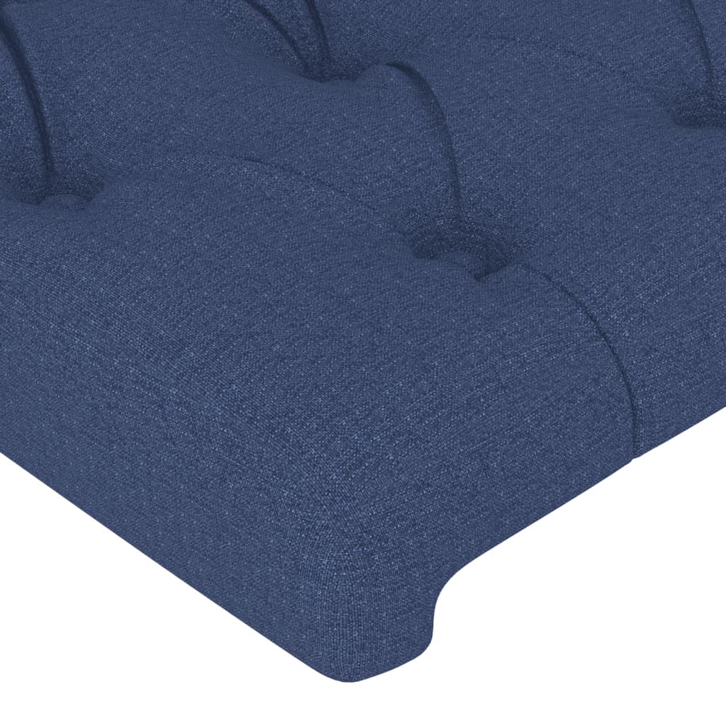 LED Headboard in Blue 203 x 16 x 118 128 cm Fabric