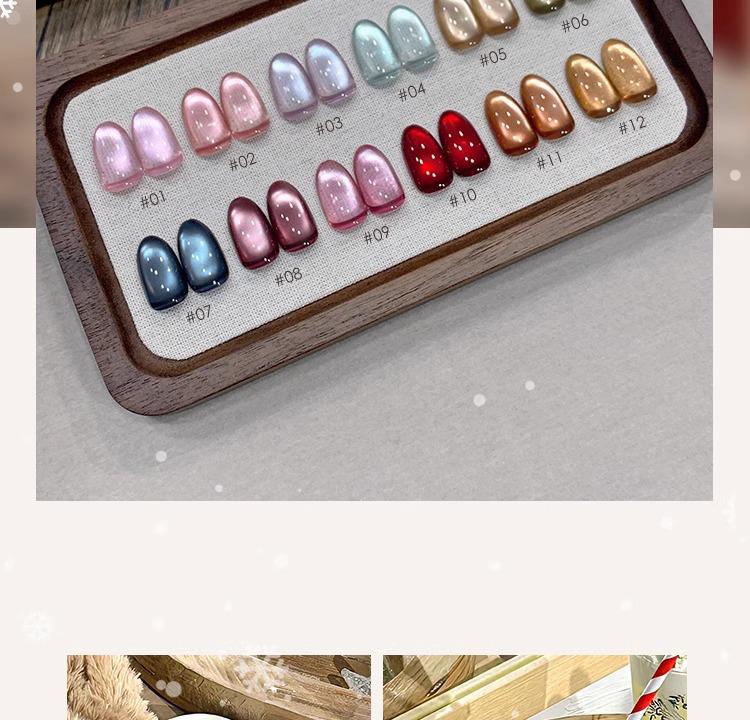Ennis Cat Eye Nail Polish Gel 2025: Cocoon To Butterfly Series Glass Bead Manicure Set