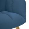 Relaxation Armchair with Footstool Blue Fabric