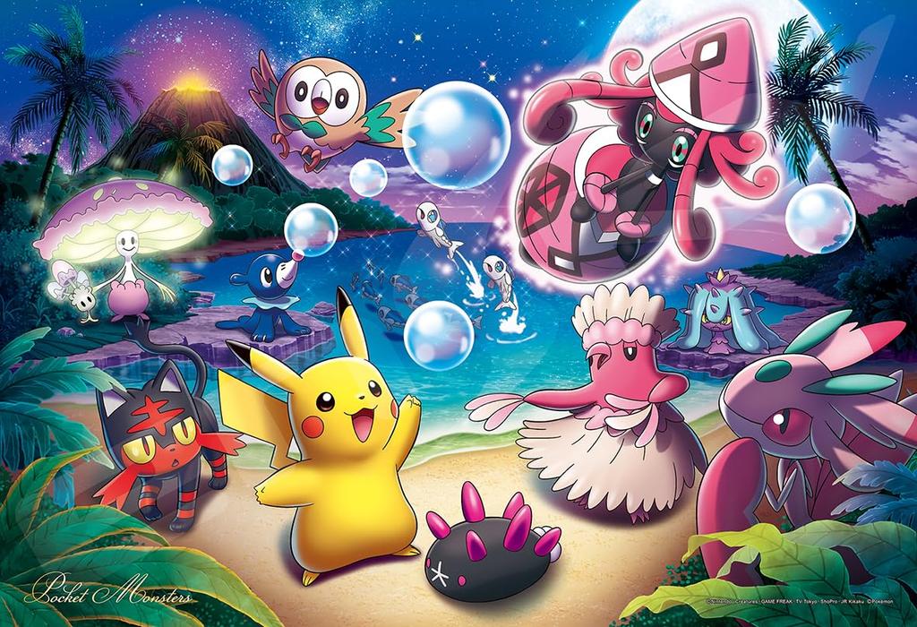 ENSKY Pokemon Akala Moonlight 26 x 38 см Пазл Ghibli 108 больших элементов ГОЛОВОЛОМКА 108-L729
