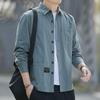 Мужская повседневная хлопковая рубашка с длинным рукавом, не мнущаяся, свободного кроя - Модная куртка для работы весной и осенью