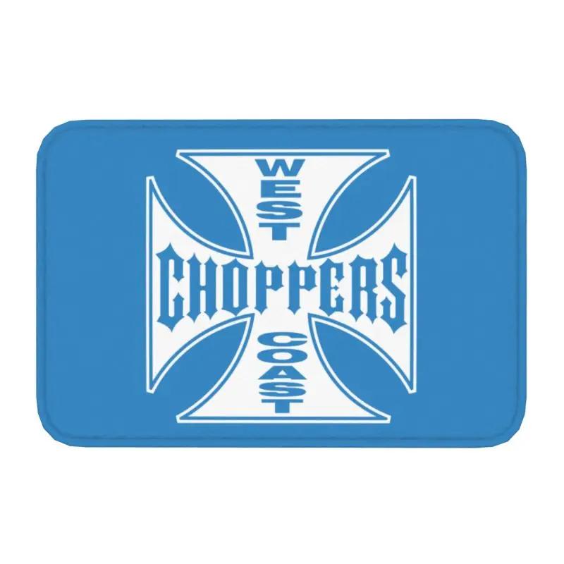 Персонализированный коврик для двери West Coast Iron Cross Choppers, противоскользящий коврик для кухни, ванной комнаты, туалета, ковер 40*60 см