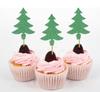 Darling Souvenir| Christmas Tree Cupcake Toppers| Dessert Decorations - Pack Of