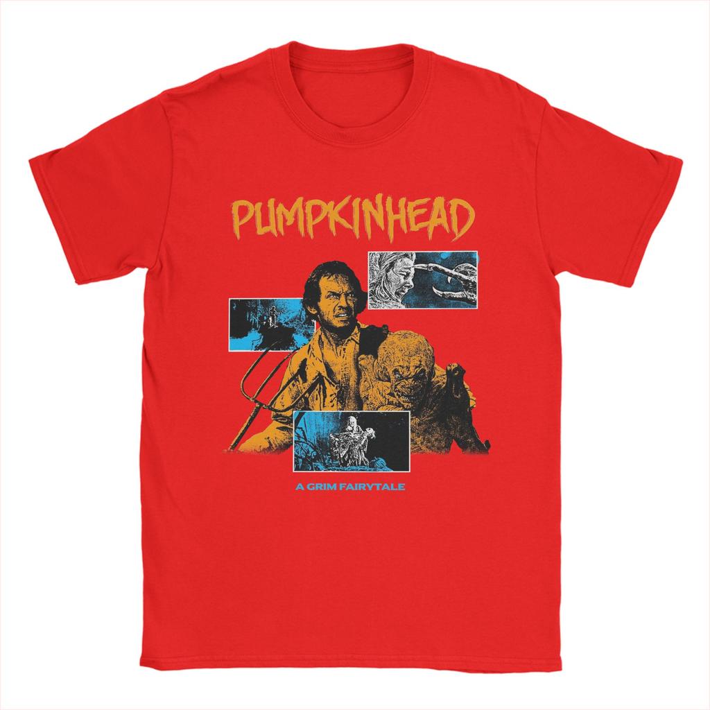 Pumpkinhead T Shirts for Men Pure Cotton Vintage TShirts Round Neck  Tee Shirt Short Sleeve Tops Original