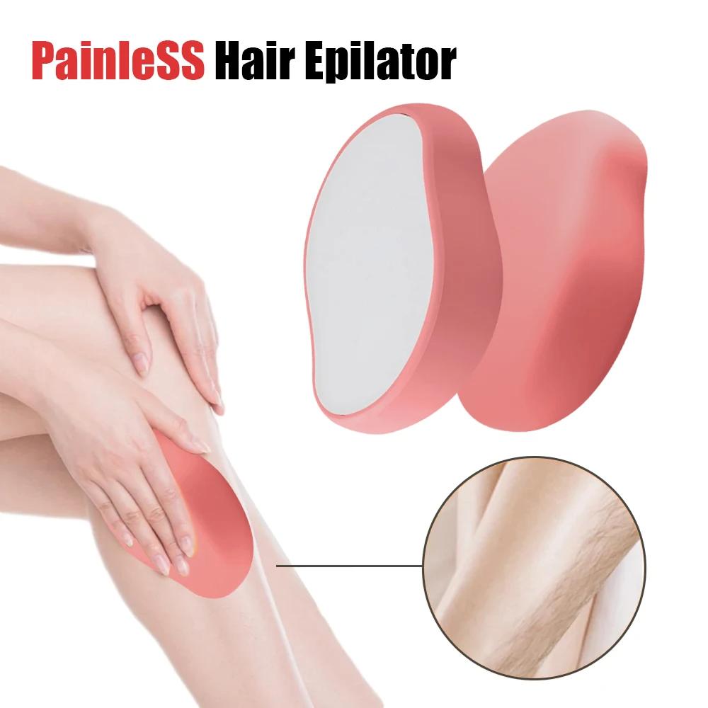 Crystal Glass Hair Removal Epilator for Body Reusable Painless Safe Easy