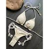 Sexy Braiding Rope Bandage Bikini Set Women's Swimsuit Two-piece Triangle Swimwear Bathing Suit Brazilian Biquinis