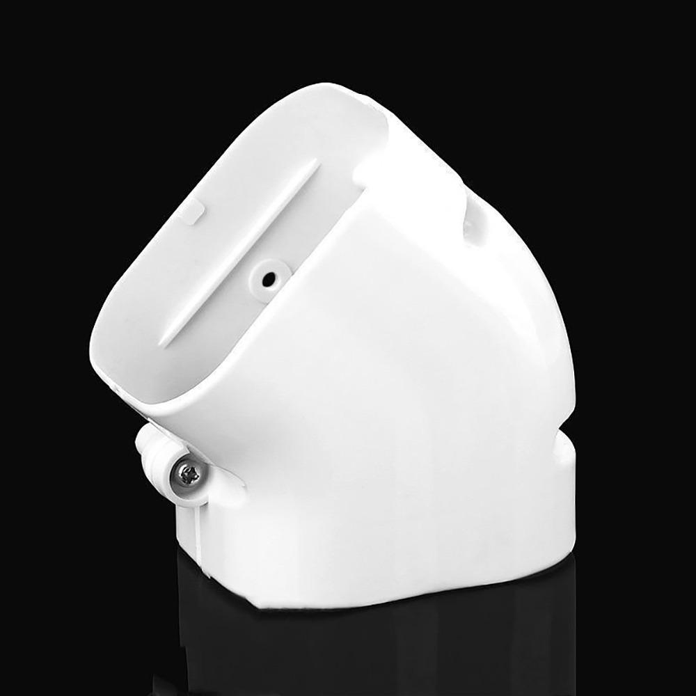 75*65mm Air Cond Lineset Cover System White PVC Coupling End Cap Cover Flat Elbow Weather Resistance Wall Cap Connection Lines