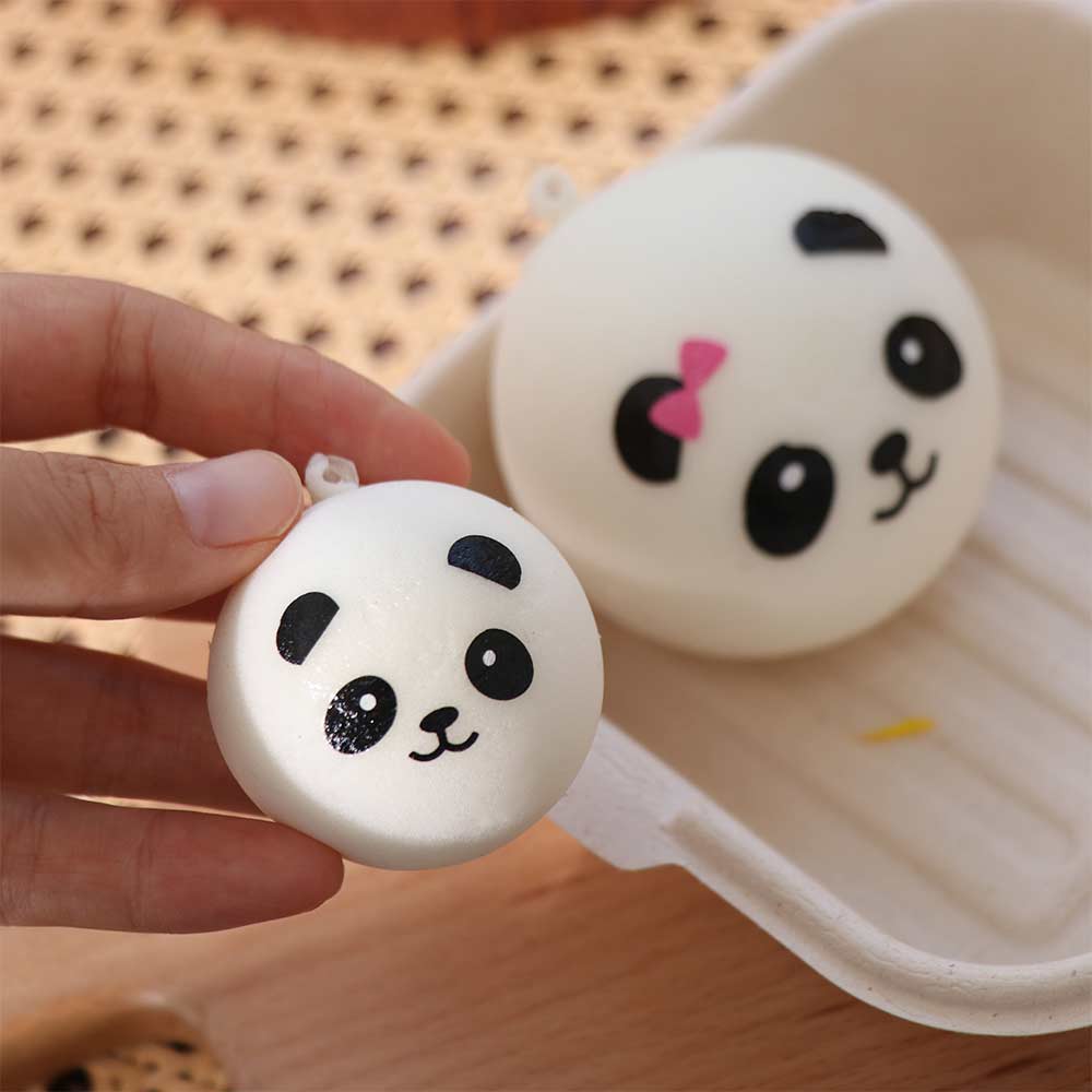 Relief Strap Venting Straps Soft Kawaii Toys Stress Cartoon Silicone Toys Squeeze Panda