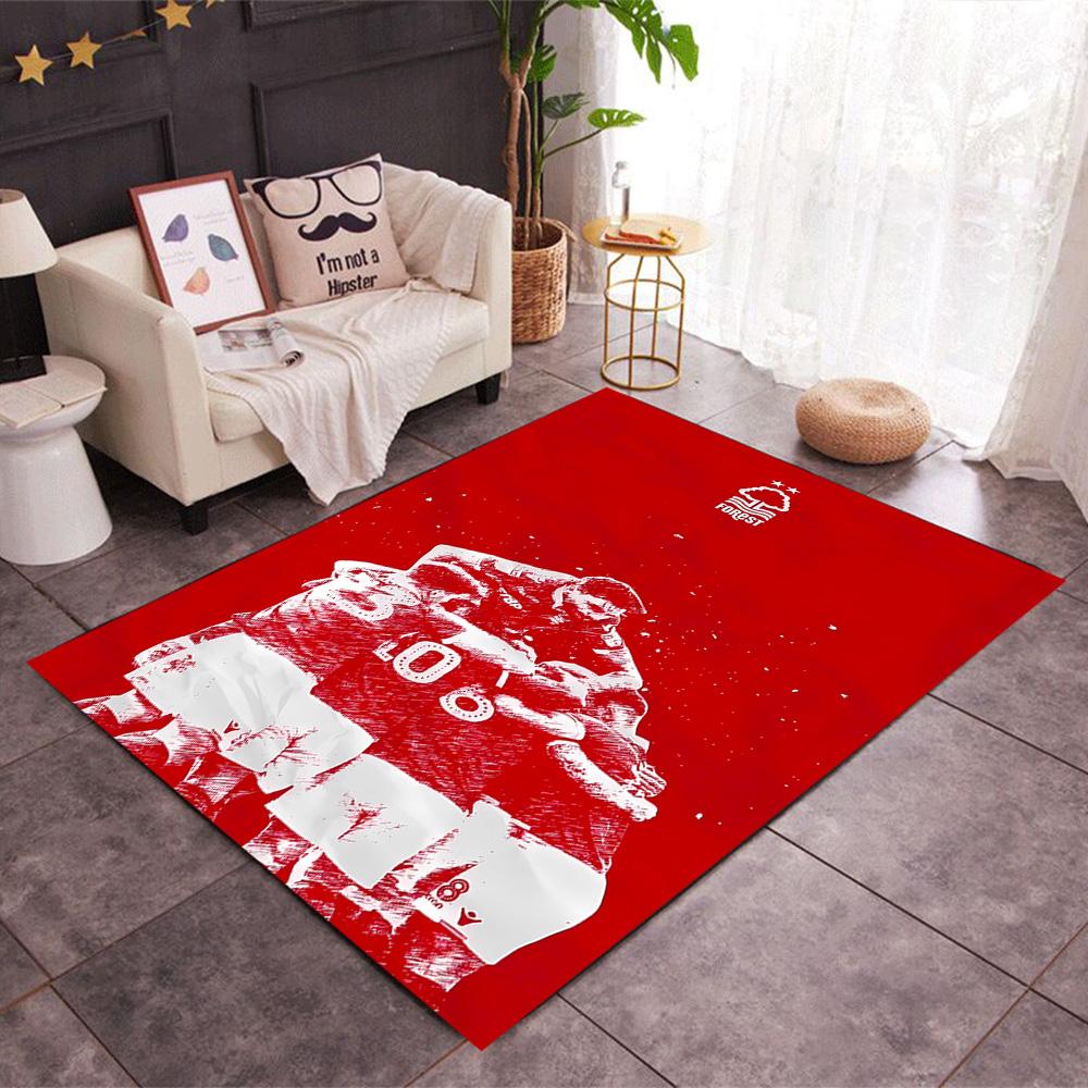 Red Tree Forest Logo Themed Anti-Slip Rugs - Polyester Home Decor, Suitable for Bedrooms, Living Rooms, Doorways, Studios, and Decorations