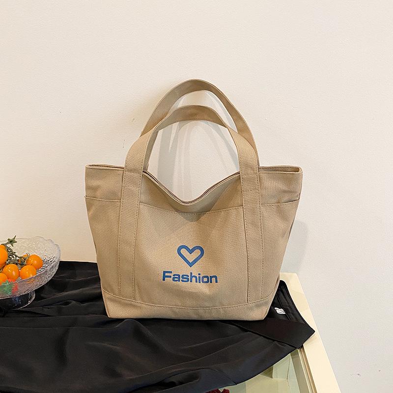 Премиальная холщовая сумка женская сумка 2024 новая универсальная в зарубежном стиле сумка через плечо модная большая вместительная сумка-тоут для поездок на работу