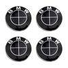 7Pc Front Hood Logo 82mm Rear Badge 74mm Hub Cap 56/68mm Steering Wheel Sticker 45mm For BMW E34 E36 E46 E61 F90 E91 F10 E92 F07 CUP1