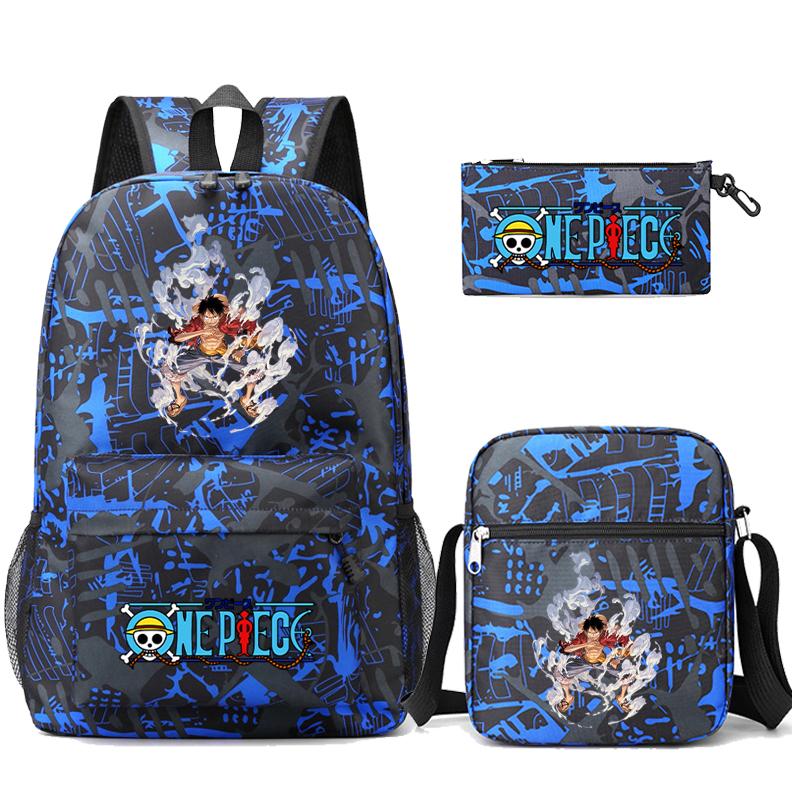 3 шт./компл. аниме цельный противоугонный рюкзак с моющейся сумкой через плечо пенал для девочек мальчиков подростков детей студентов рюкзак для отдыха Mochila