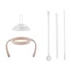 Moyoum PPSU 360-degree All-in-one Straw Cup Accessory Set, Beige (handle), Transparent (straw), 1 Set
