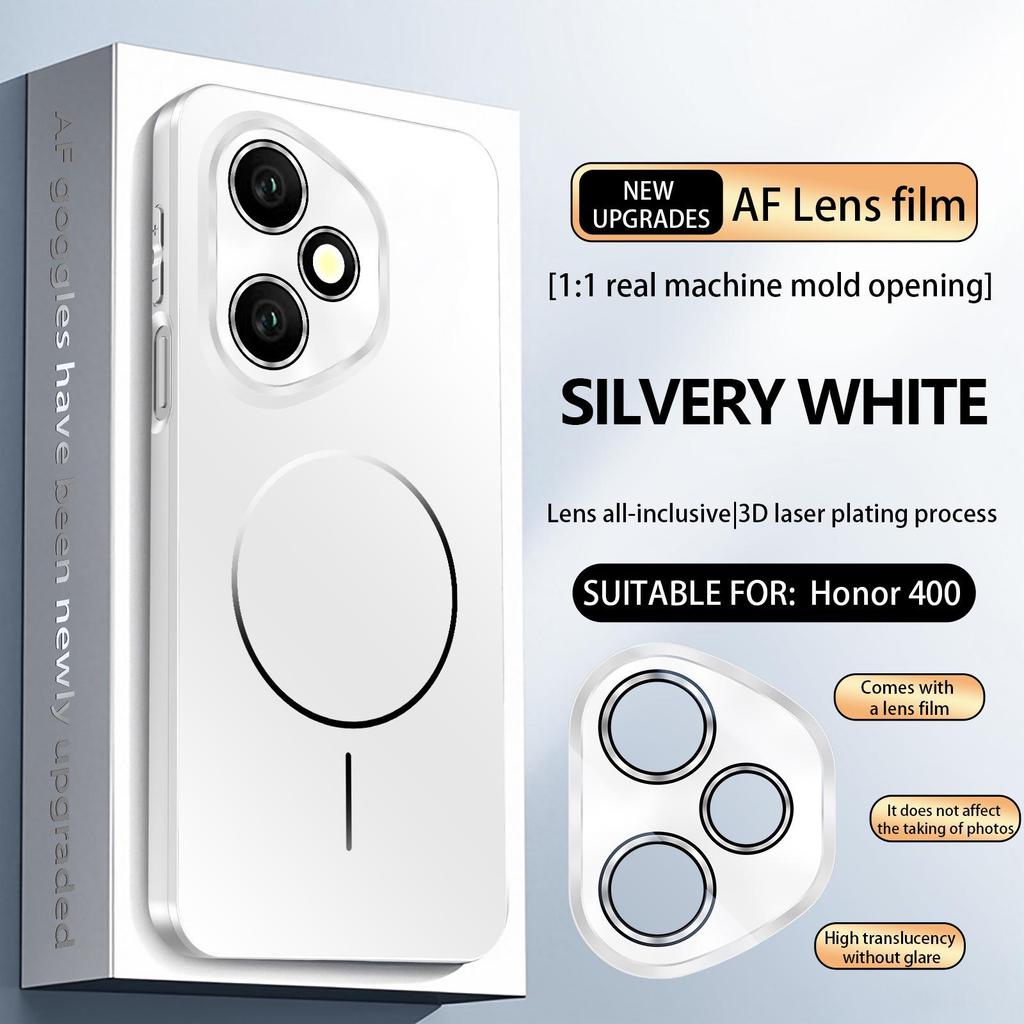 Применимый чехол-кольцо с магнитом и большим окном для Honor 400Pro, Тонкий магнитный чехол-кольцо для Honor 400, Матовый защитный чехол для Honor X70