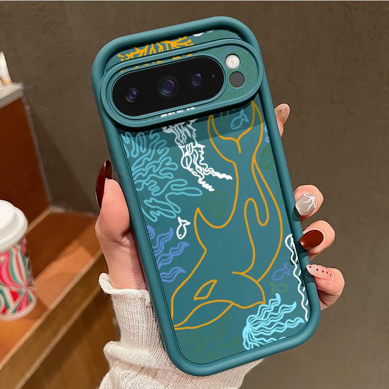 Модный Чехол В Океанском Стиле С Рисунком Китов Для Google Pixel 10 Pro XL 9 8 7 Pro Ударопрочный Бампер Мягкая Силиконовая Задняя Крышка Телефона Для Google 9A 8A 7A