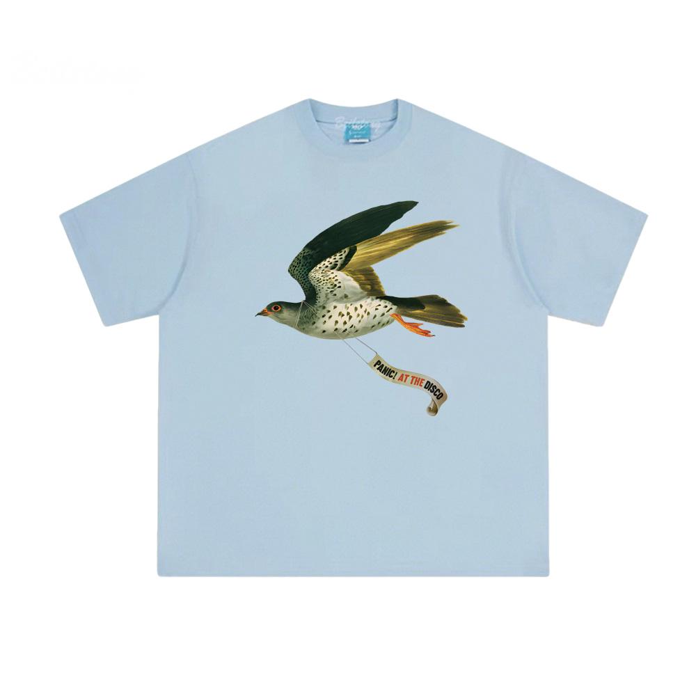 PIGEON TEE 2025 Паника! Футболки в стиле The Disco, удобные, 100% хлопок, одежда с графическим принтом Харадзюку, топы высокого качества