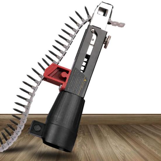 1 Set Automatic Nail Adapter Adjustable Automatic Screw Chain Nail Adapter Electric Drill Chain Set for Carpentry