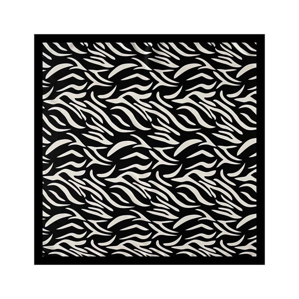 Breathable 90 CM Square Scarf Patterned Shawl Printed Silk Scarf Stripes Square Headscarf  Vacation