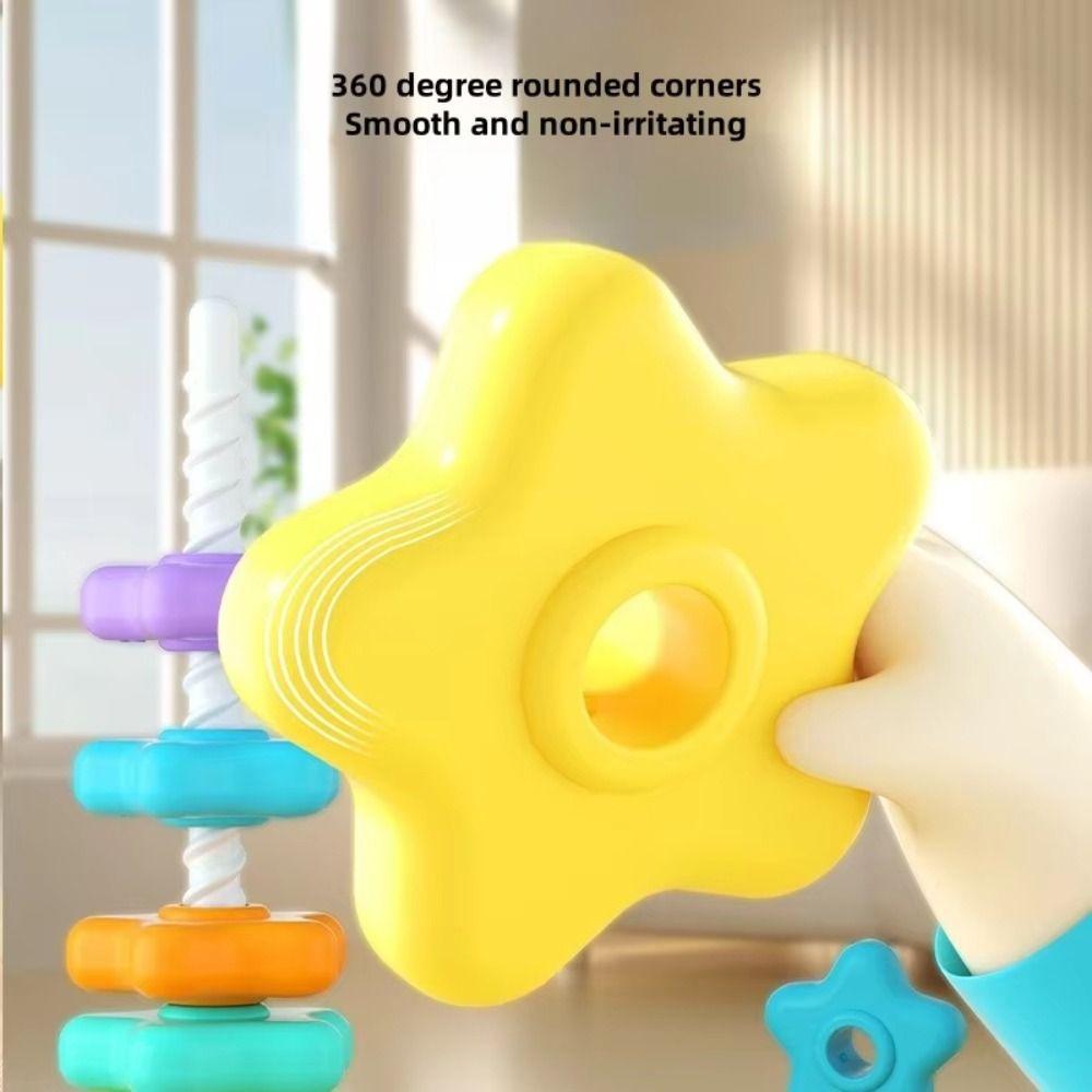 Радужная башня Вращающаяся радужная башня Игрушка Монтессори Составление радужной башни Дети