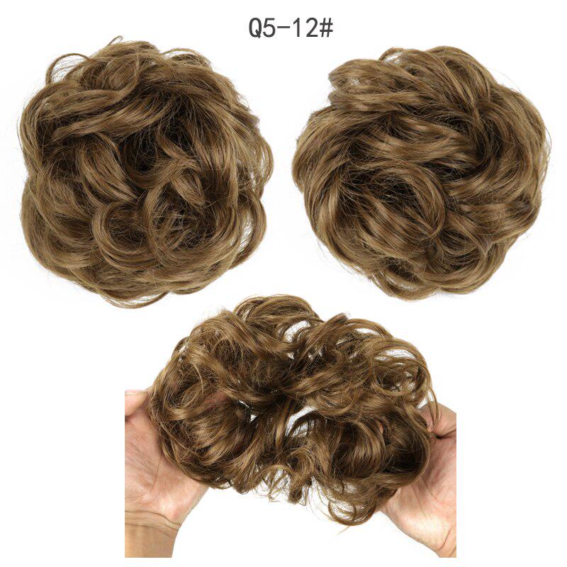 Synthetic Women Fashion Curly Messy Chignon Hair Bun Hair Accessories Elastic Fiber Hairpiece Chignon For Wedding Party Daily Use