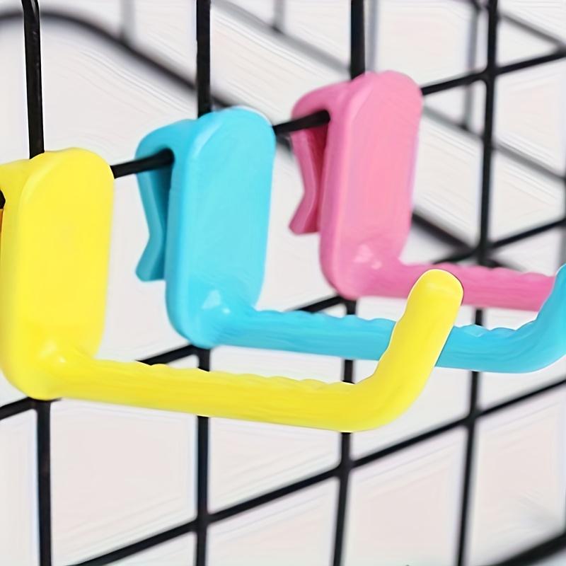 10pcs of Colored Plastic Hooks, Suitable for Metal Wire Mesh Panels-easy To Install, Reusable Suspension Solution