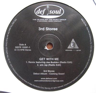 12-дюймовая пластинка 3RD STOREE - Get With Me DEFR155911 Def Soul 2002 US Соул/Фанк Б/У
